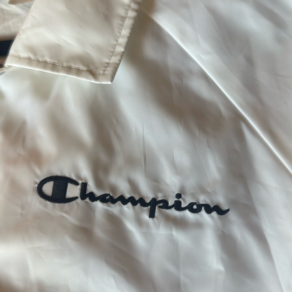Champion White Crop Windbreaker